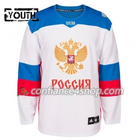 Adidas Maillot de Hockey Russie Blank Coupe du monde de hockey sur glace 2016 Blanc Premier - Enfant